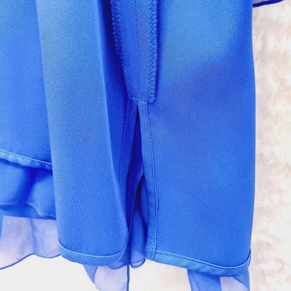 Blouse Kimono Caroline Rose Silk Rich Purple Elegant Luxury Minimalist Size M - Picture 12 of 16